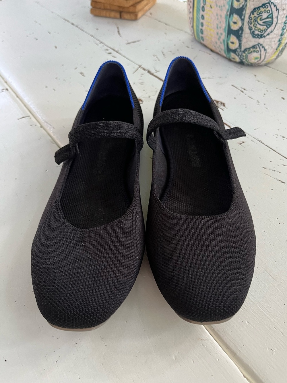 Rothy's The Square Mary Jane Shoes in Black Size 8